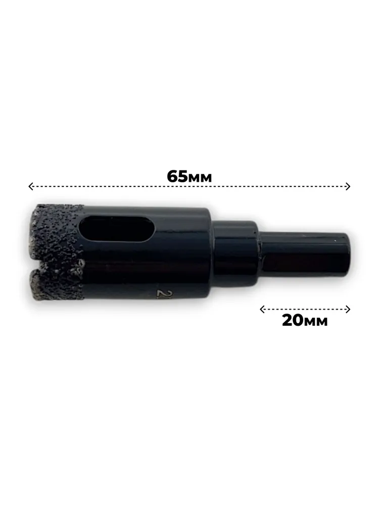 Коронка алмазная по керамограниту 20мм PROFI 1/4" SKRAB 31120