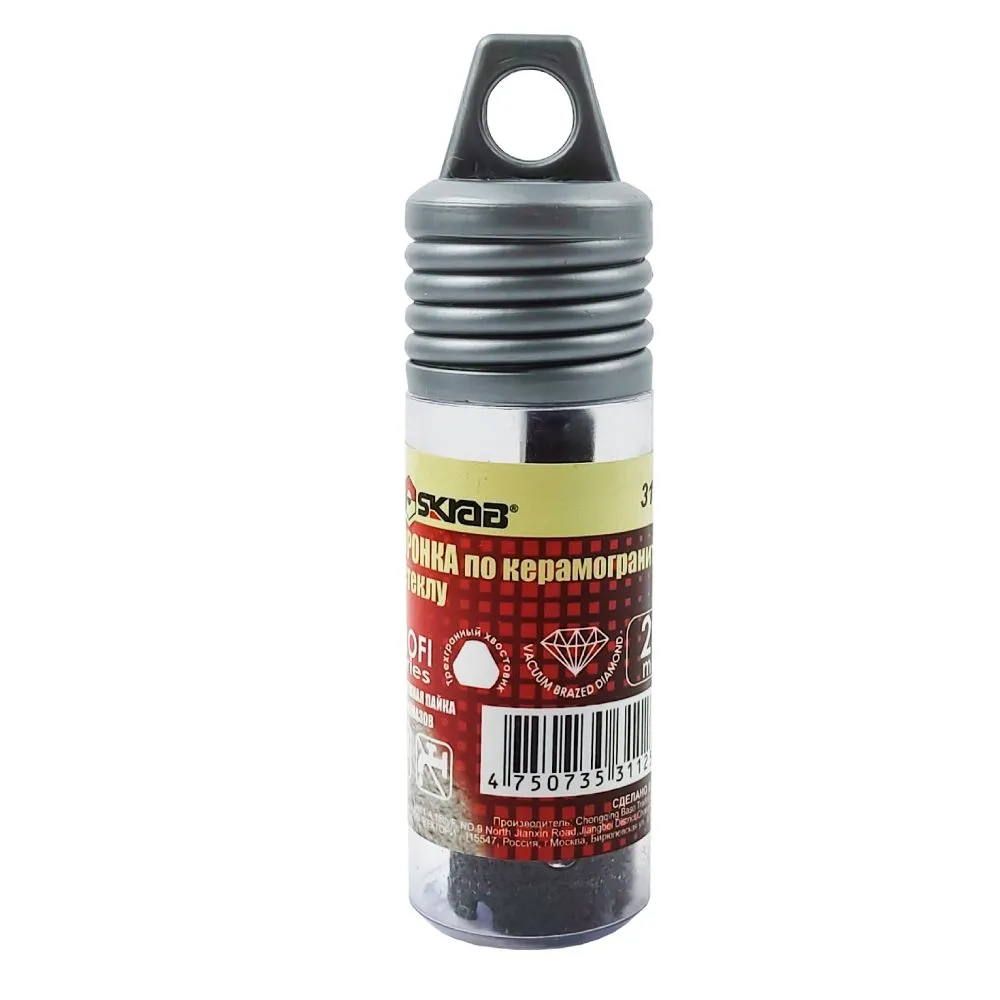 Коронка алмазная по керамограниту 25мм PROFI 1/4" SKRAB 31125
