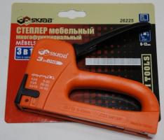 Степлер мебельный 3 в 1 с загибом скоб SKRAB 26225