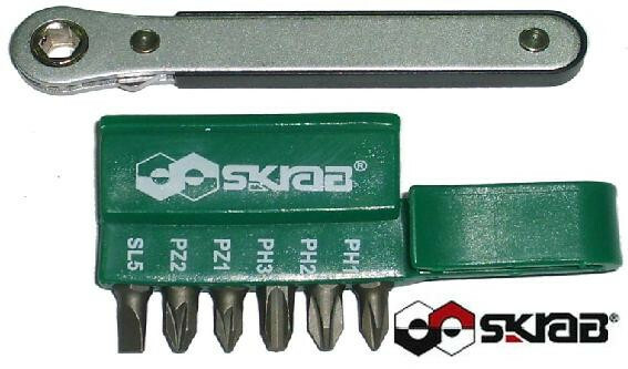 Набор бит с трещоткой сталь S2 6 предметов SKRAB 41696