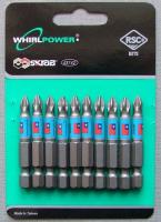 Биты PH2 x 50 мм набор 10 шт Whirlpower-43742