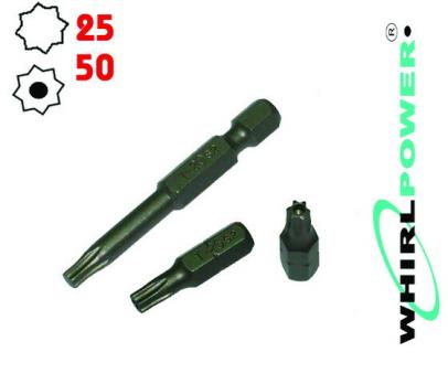 Биты TORX: Т25 x 50 мм набор 10 шт Whirlpower SKRAB 43553